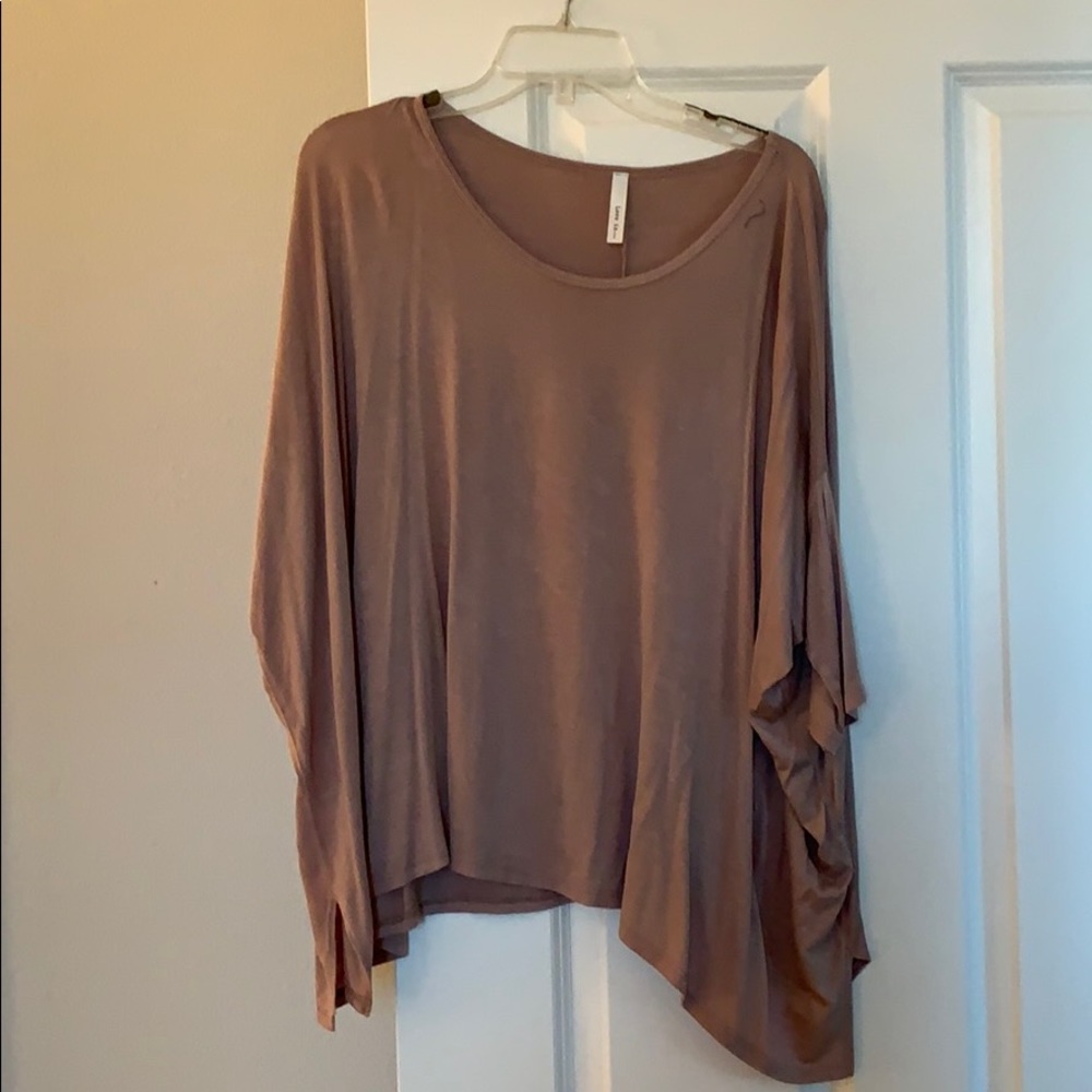 Brown flowy top